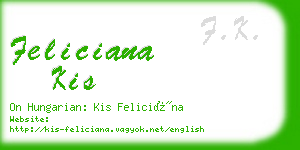 feliciana kis business card